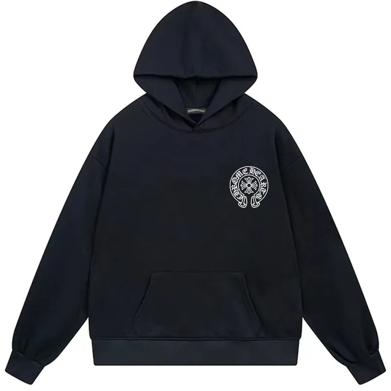 M39—P220 -Chrome Hearts/Chrome Hearts Horseshoe Printed Hooded Sweatshirt -420 grams of high-density, high-quality wool, soft, delicate and skin-friendly, soft and silky to the touch, warm and skin-friendly -The hardware and zipper accessories are all customized and full of details -Colour: black white -Size: S M L XL